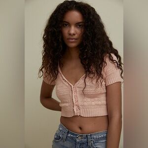 Urban Outfitters Brenda Short Sleeve Cardigan
